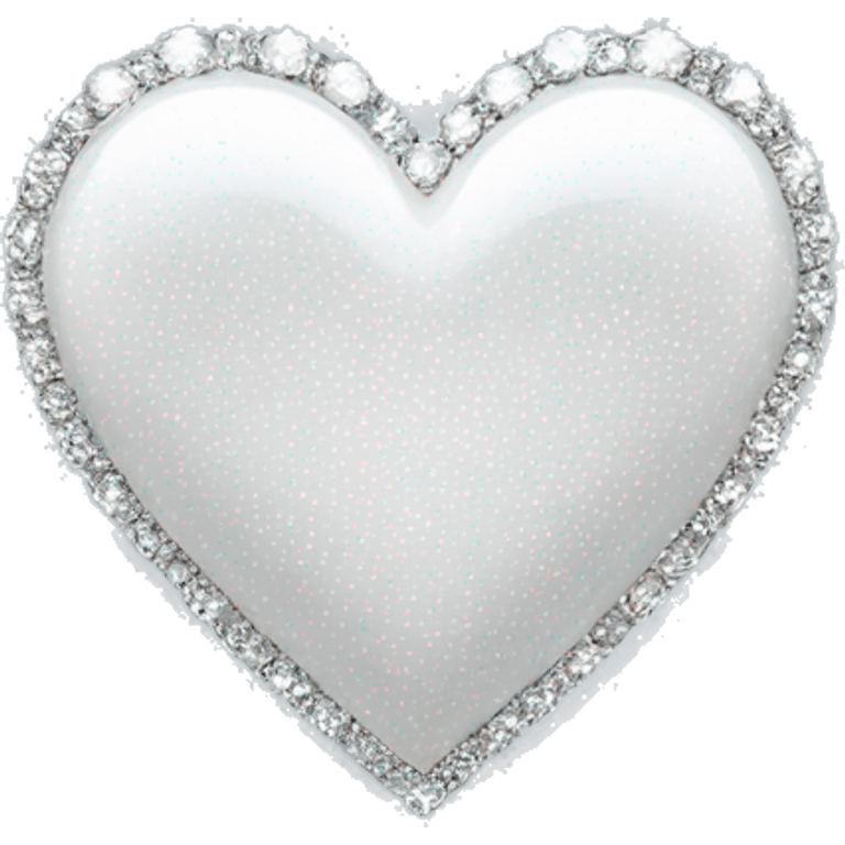 White shiny heart with diamonds  emoji