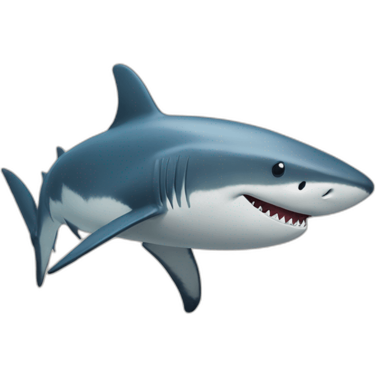 Requin sur baleine emoji