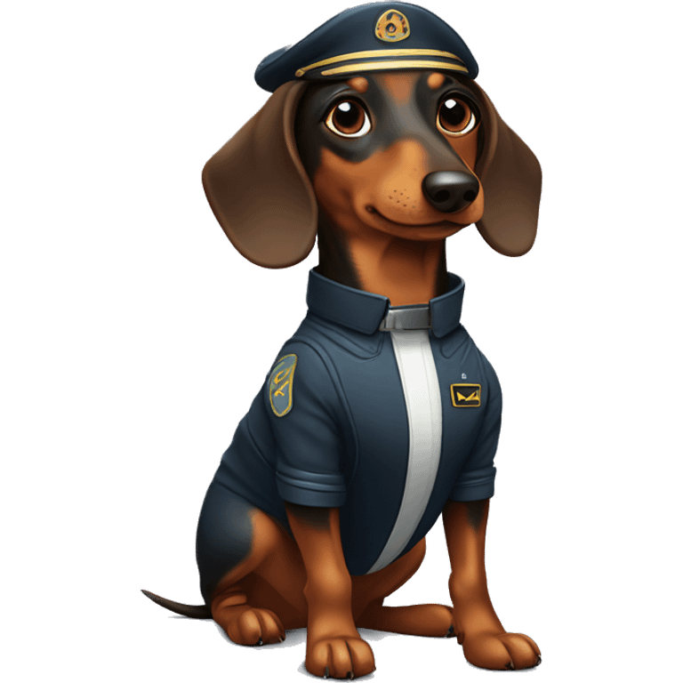 Dachshund as pilot emoji