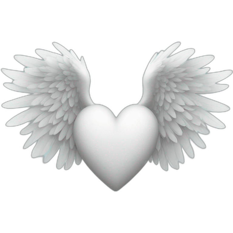 Heart white wings  emoji