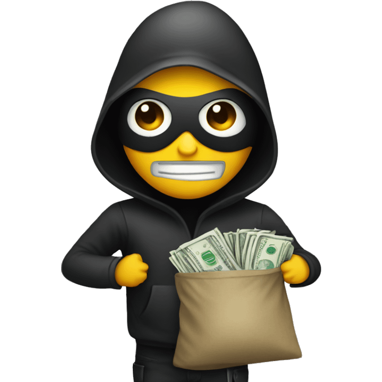 robber with a bag of money emoji