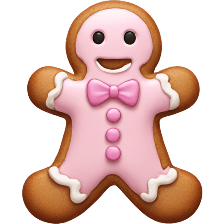 Light Pink gingerbread man emoji