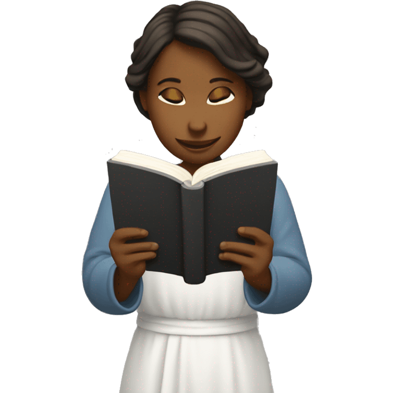 Girl reading bible  emoji