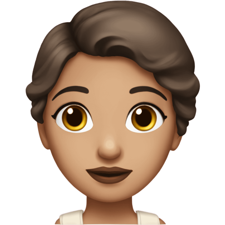 Victorean style brunette girl with makeup emoji