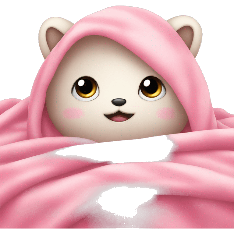 Cute pink blanket emoji