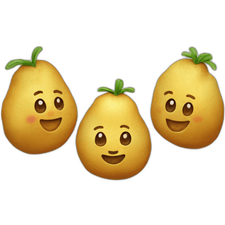 Patatas felices de colores emoji