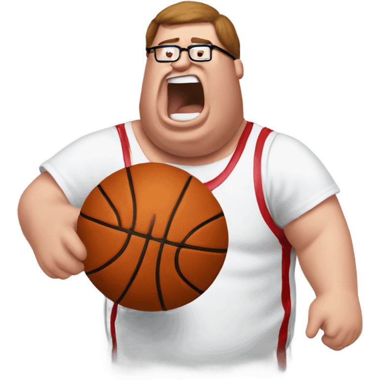 Peter griffin shooting a basketball  emoji