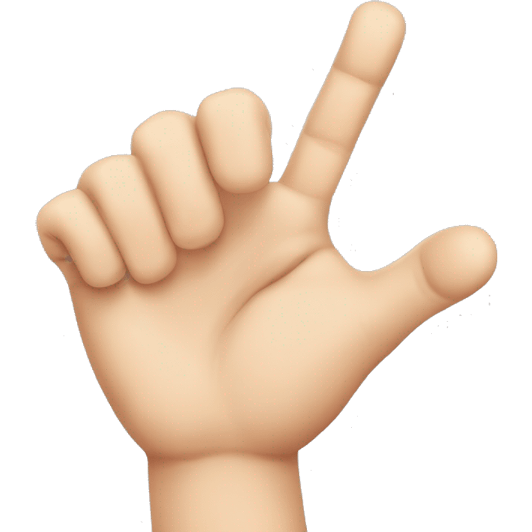 A hand with thumb and pointer finger touching and other three figures outwards emoji