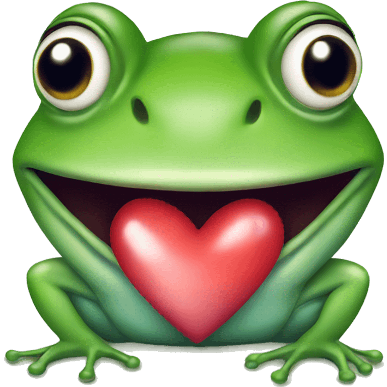 frog with heart emoji