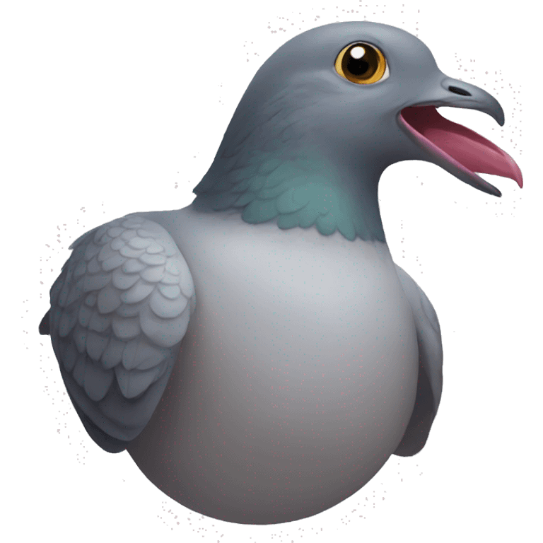 giant pigeon mouth emoji