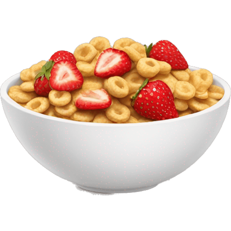 Cereal with strawberries in it emoji