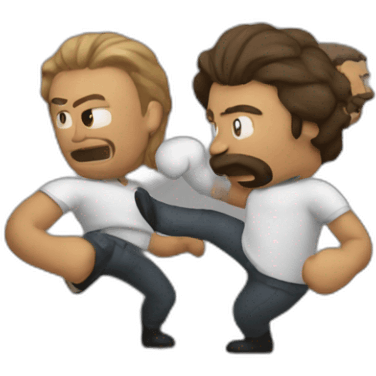 2 man fight emoji