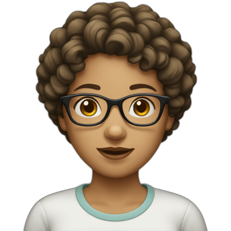 girl-with-short-curly-hair-glasses emoji