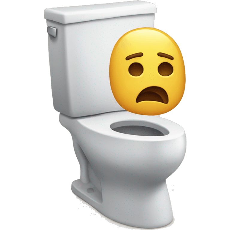 Head coming out of toilet emoji