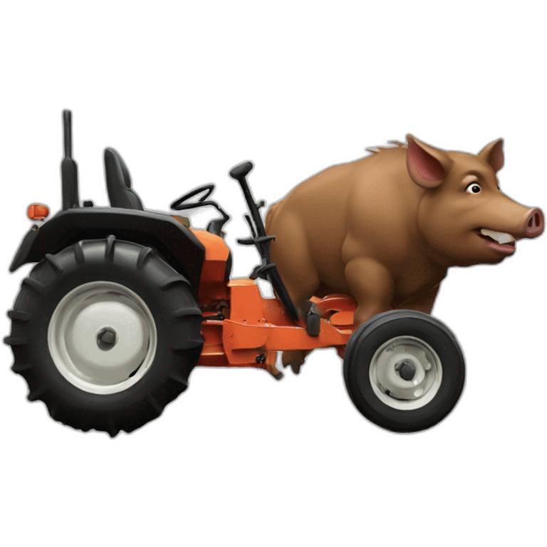 boar on the tractor emoji