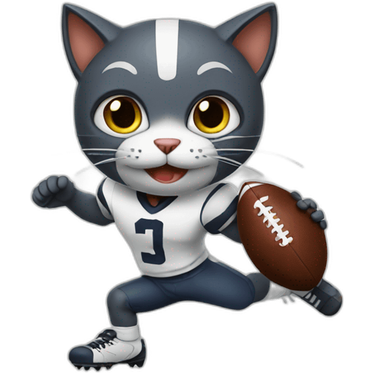 cat playing football emoji