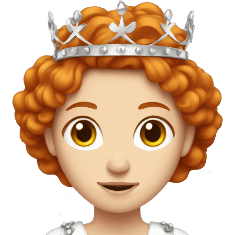 Redhead girl with crown emoji