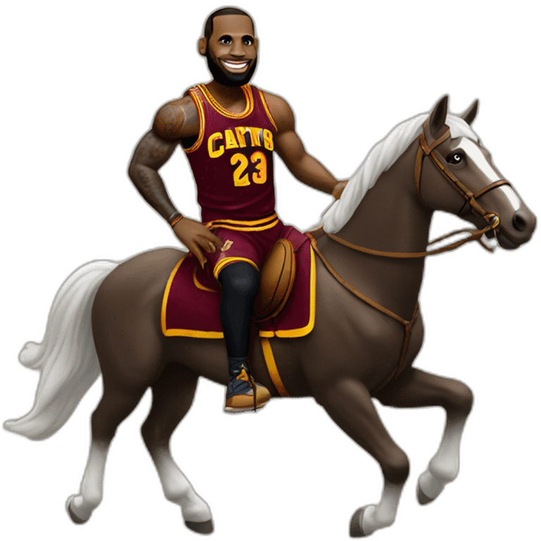 Lebron james sur un cheval emoji