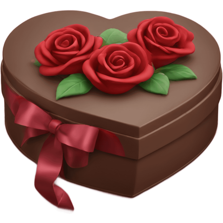 heart chocolate box with roses emoji