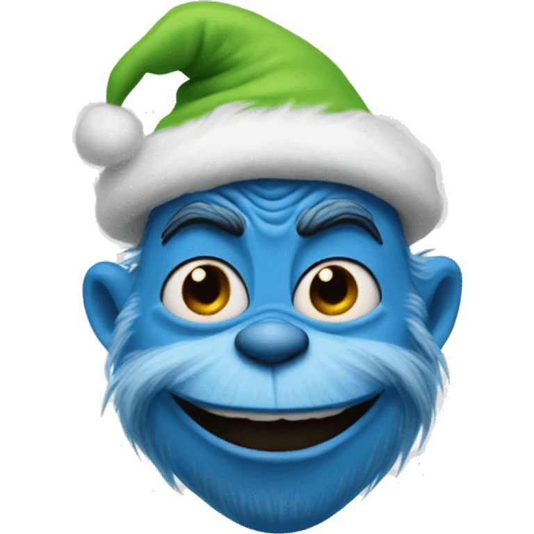 blue grinch  emoji