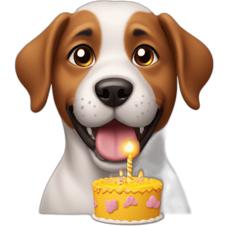 dog with Happy birthday  emoji