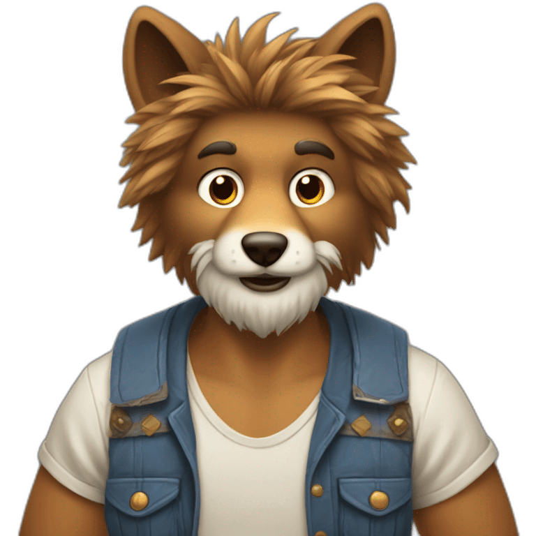 Redneck Furry Guy Playing Games emoji