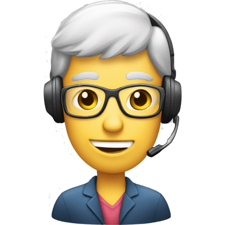 call center agent in a speech bubble emoji