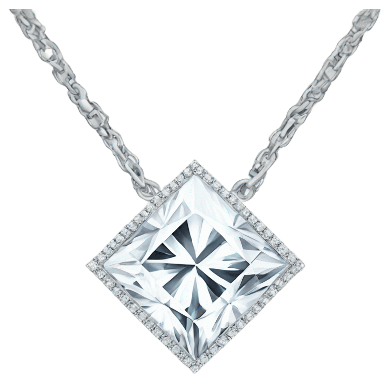 Necklace with single diamond  emoji