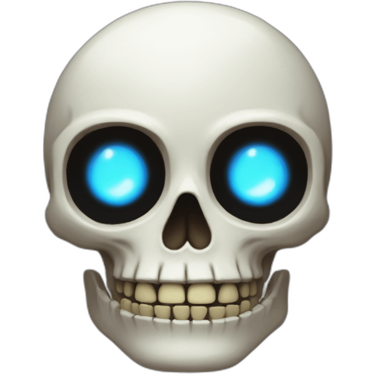 undertale skeleton right glowing blue eye emoji