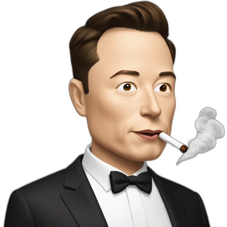 Elon Musk smoking emoji