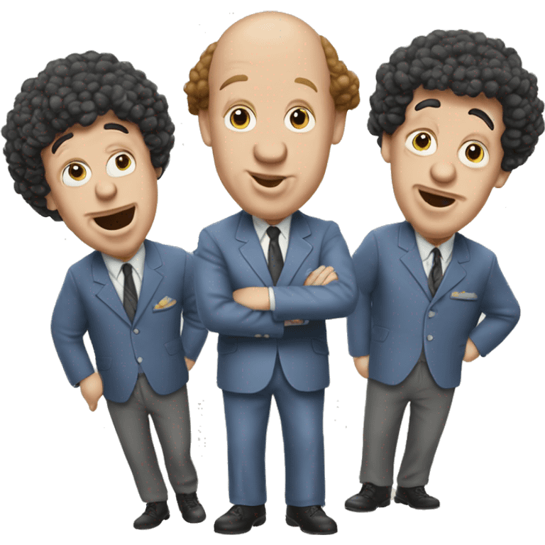 The Three Stooges Larry, Moe and Curly emoji