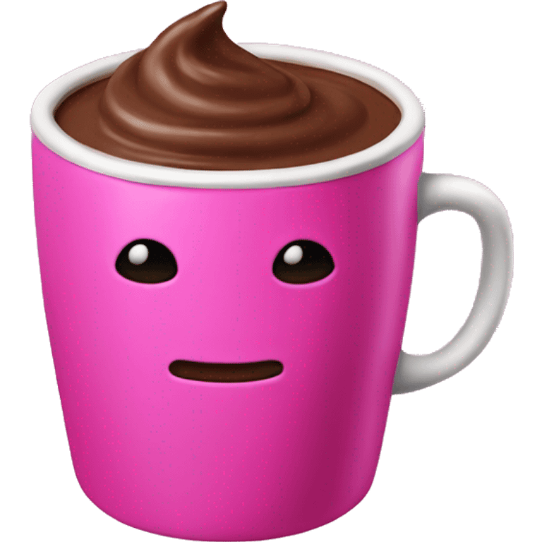 Realistic hot-pink chocolate emoji