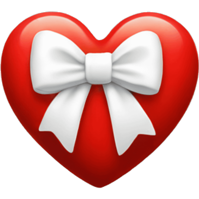 Red heart with white bow emoji