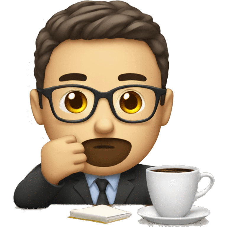 tired teacher and coffee emoji