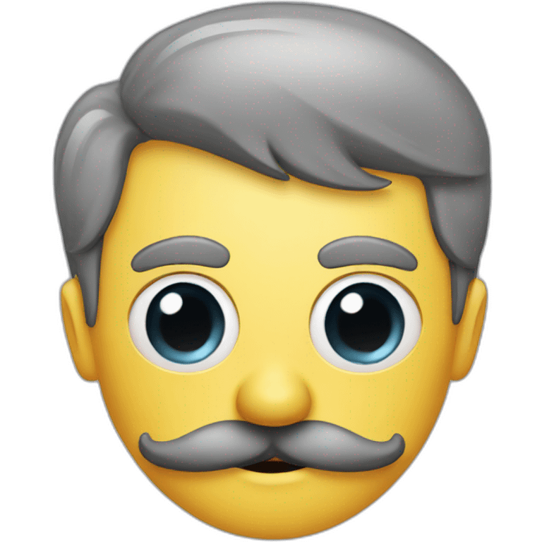 a human head with a big mustache emoji