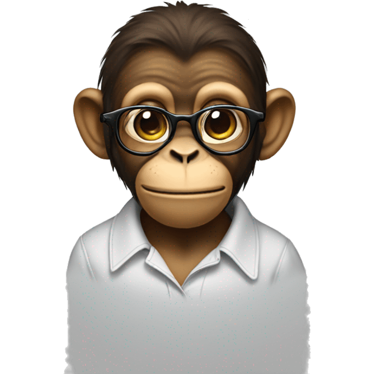 Monkey with glasses emoji