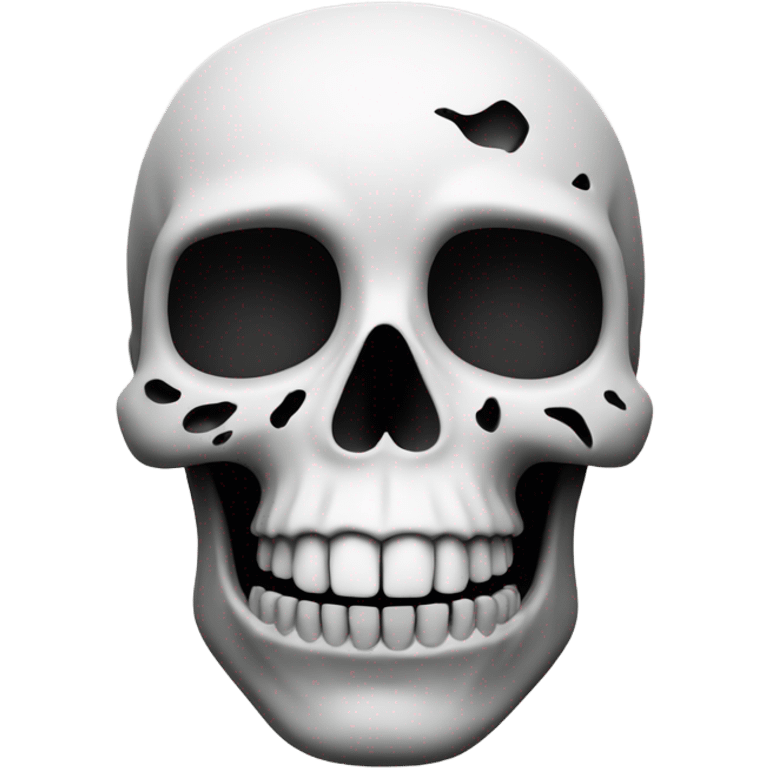 skull in black an white emoji