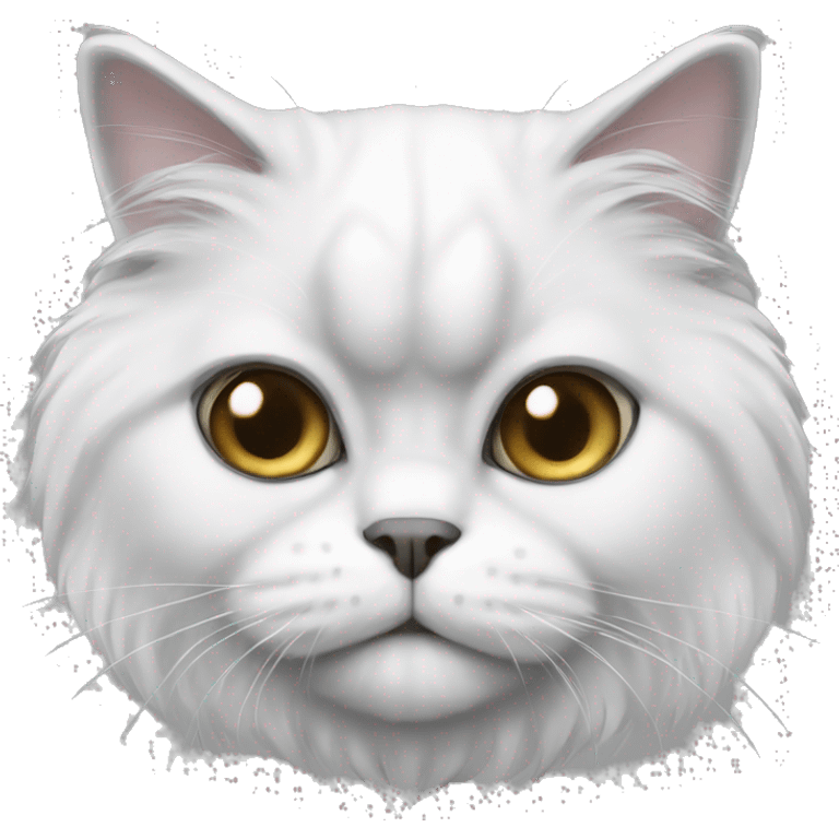 Persian cat white and grey emoji