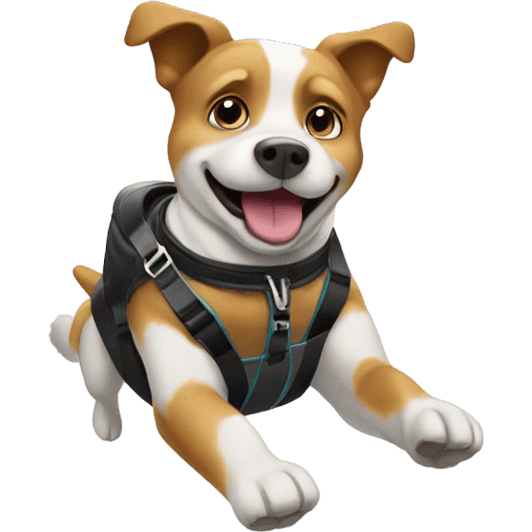 Dog skydiving  emoji