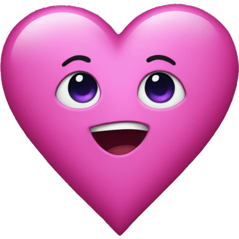 Pink heart with purple glitter emoji