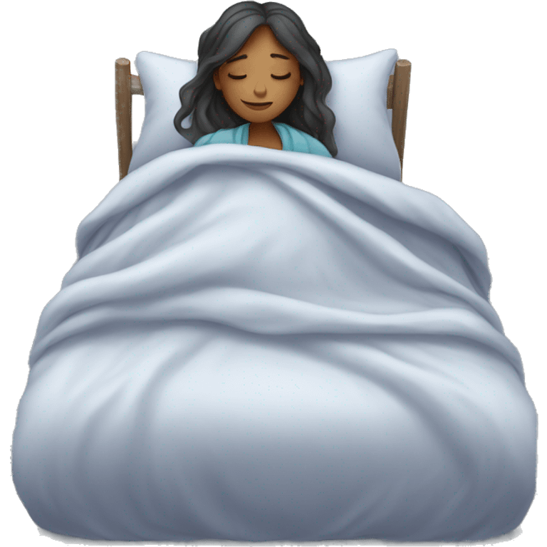 girl who sleeps under the blanket emoji