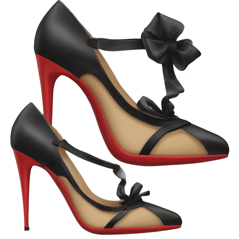 Black valentino high heels with red bottom emoji