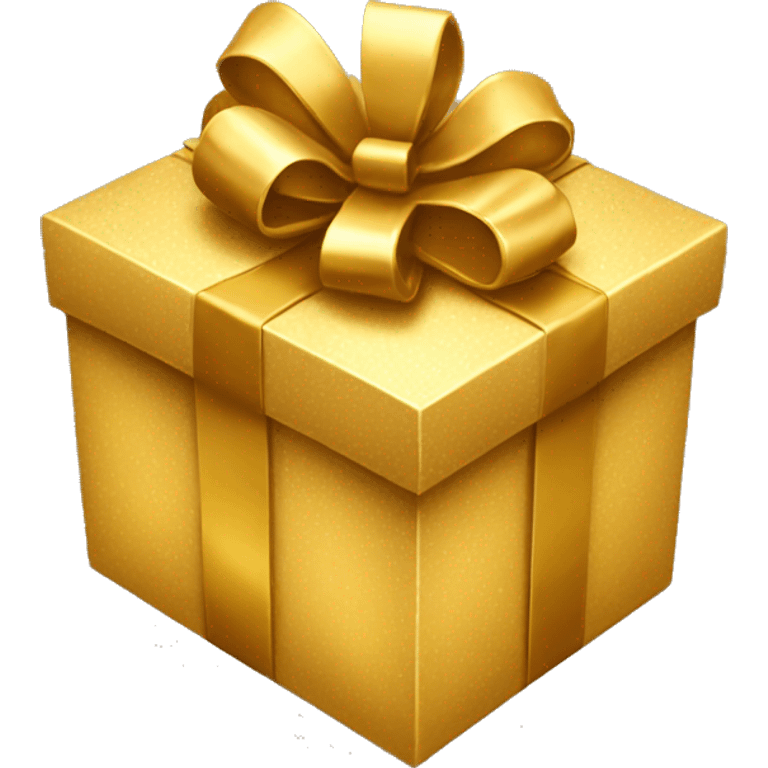 Golden gift box emoji