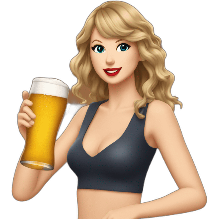 Taylor Swift qui boit une bière emoji