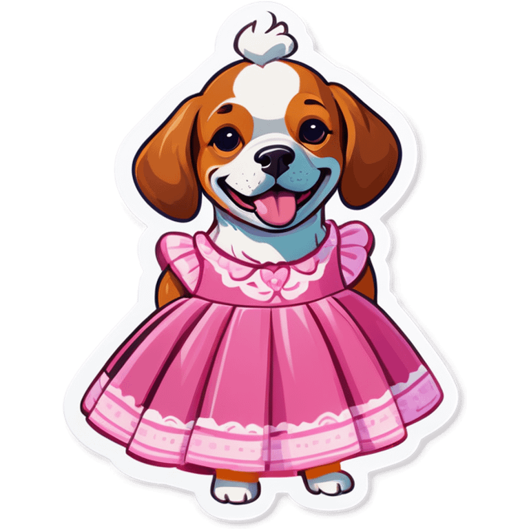 Dog wearing a dress  emoji