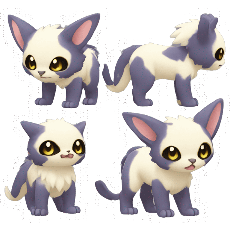 Cute cool animal hybrid Fakemon full body emoji