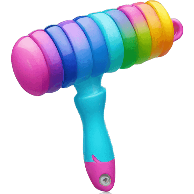 a  single plastic colorful Curler emoji