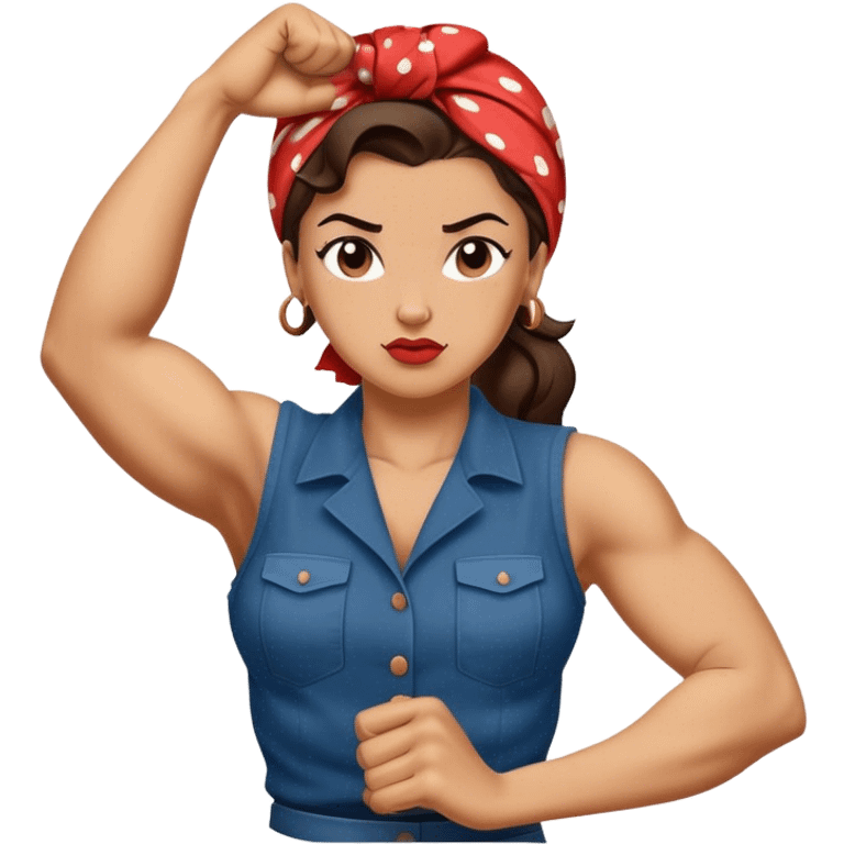 Rosie the riviter with bicep  emoji