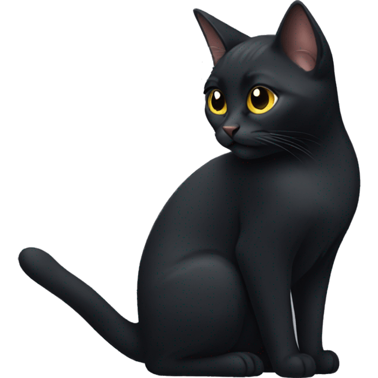 Black cat grooming  emoji