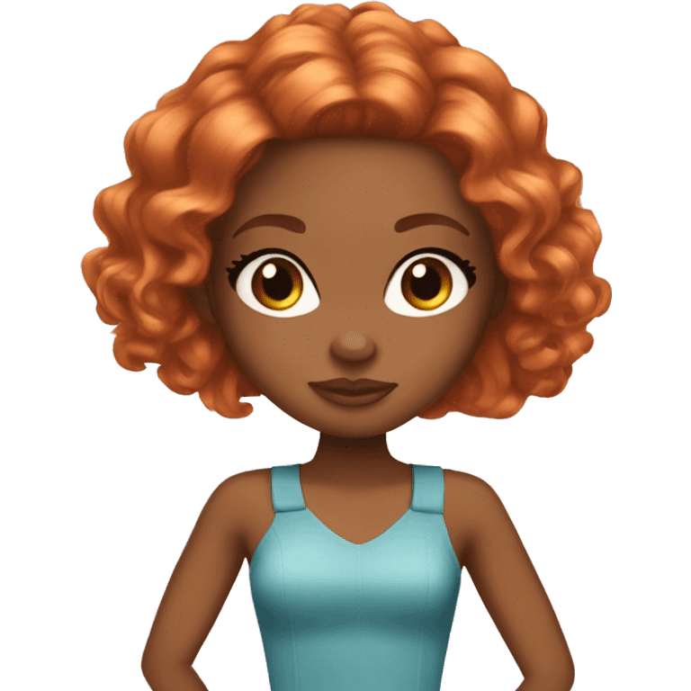 Ginger hair brown Skin Bratz emoji